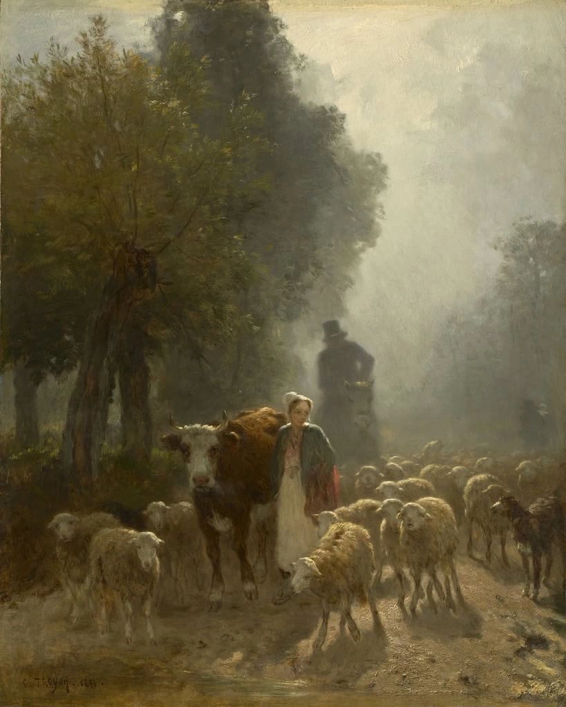 Andare al mercato in una mattinata nebbiosa - Sterling and Francine Clark Art Institute, Williamstown